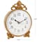 9" Gold Metal Scroll Antique Style Clock